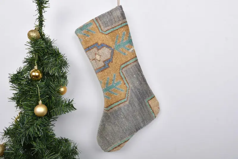 Decoración navideña personalizada, adornos navideños de 7 pulgadas Calcetín navideño