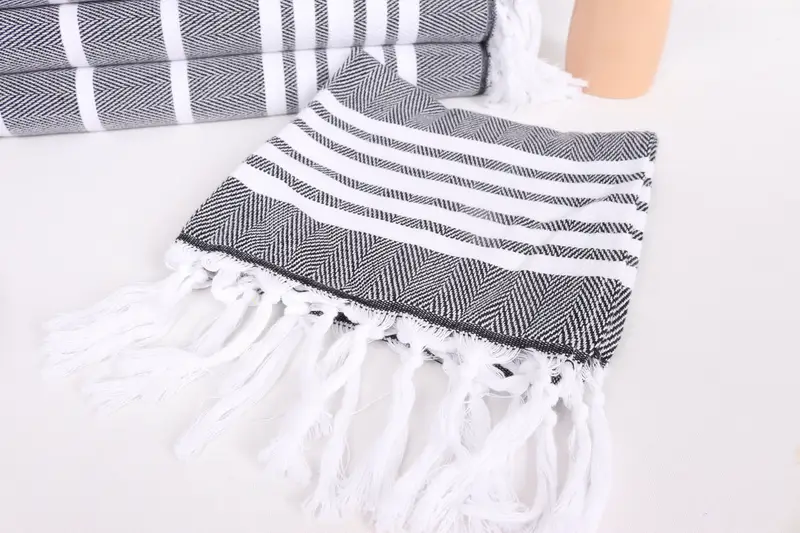Customized Turkish Towel, Personalized Dish Towel, Bathroom Towels, 40x20 Cotton Zig zag Towel, Bridesmaid Gifts, Best Friend Christmas Gift - 5