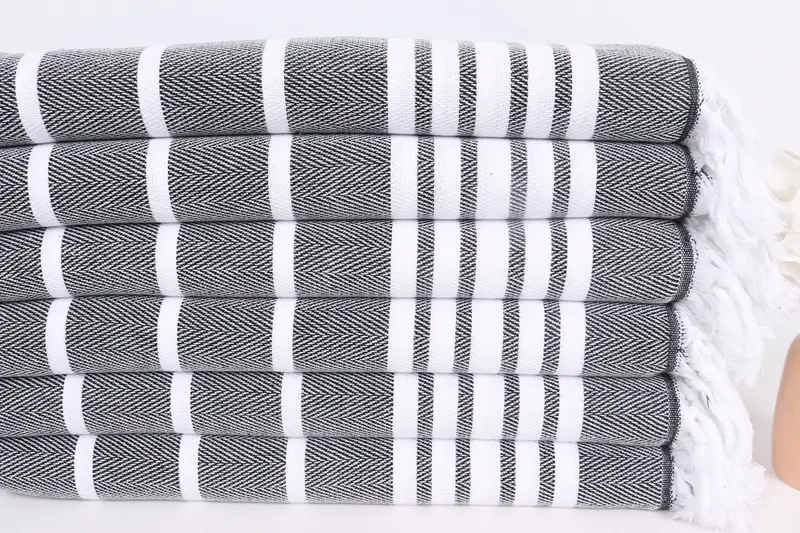 Customized Turkish Towel, Personalized Dish Towel, Bathroom Towels, 40x20 Cotton Zig zag Towel, Bridesmaid Gifts, Best Friend Christmas Gift - 3