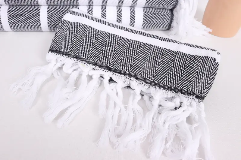 Customized Turkish Towel, Personalized Dish Towel, Bathroom Towels, 40x20 Cotton Zig zag Towel, Bridesmaid Gifts, Best Friend Christmas Gift - 4