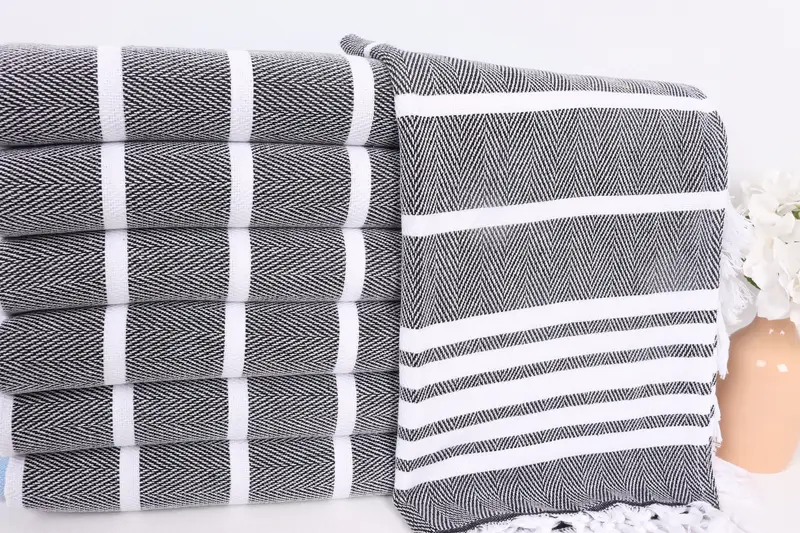 Customized Turkish Towel, Personalized Dish Towel, Bathroom Towels, 40x20 Cotton Zig zag Towel, Bridesmaid Gifts, Best Friend Christmas Gift - 2