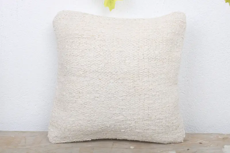 Gift Pillow, Kilim Pillow, Muted Cushion, Cushion, Pillow for Sofa, Decorative Cushion Cover, 12x12 White Cushion - 2