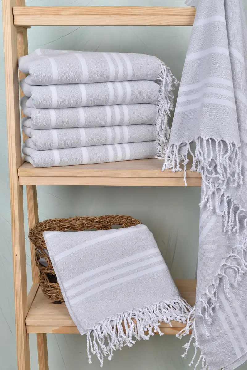 Custom Wedding Gifts, 70x40 Cotton Striped Towel, Gift For Best Friend, Summer Gift, Quick-dry towel, Monogrammed Turkish Towel, Best Wedding Gift - 3
