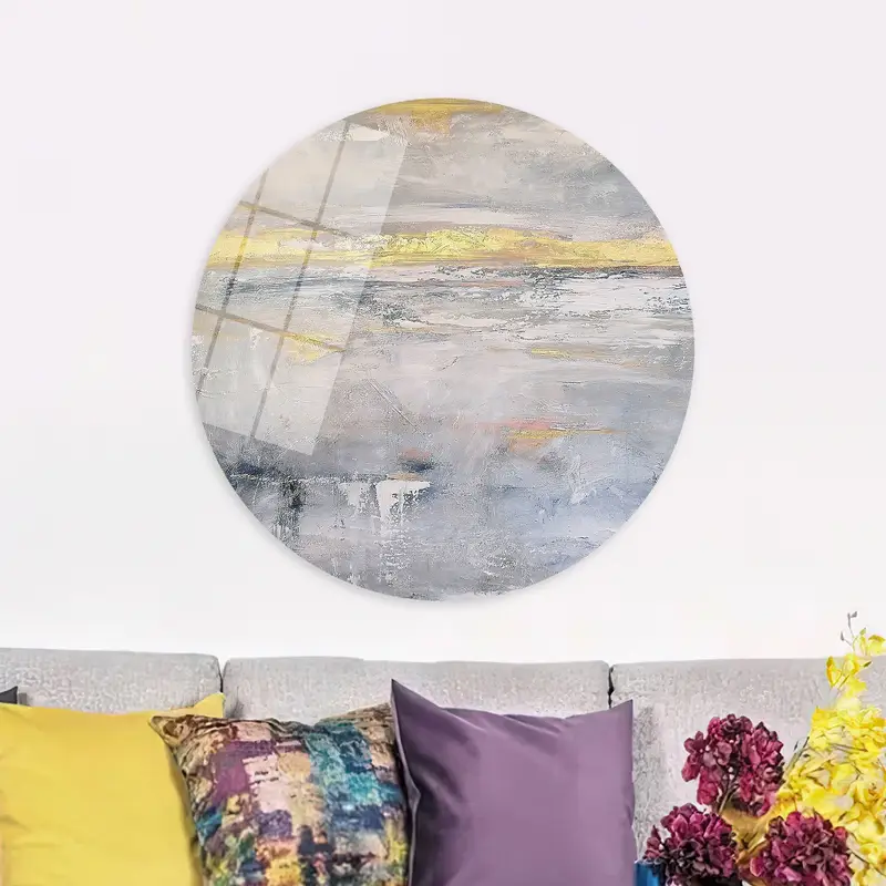 Rustic Loft Canvas: Trendy Abstract Plaster Art in Soft Gray Tones