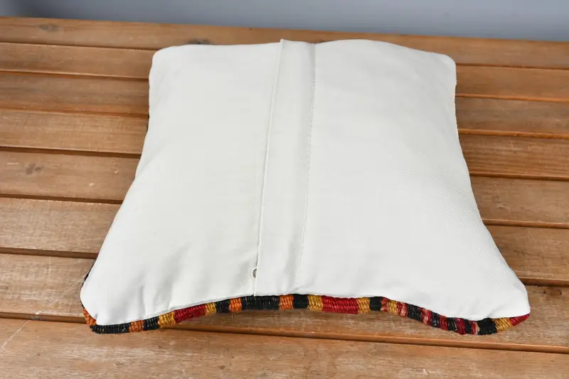 Antique Pillows, Vintage Pillow Case, 12x12 Red Cushion Cover, Pillow for Sofa, Pillow Case, Vintage Kilim Pillow, Anatolian Pillow Cover - 5