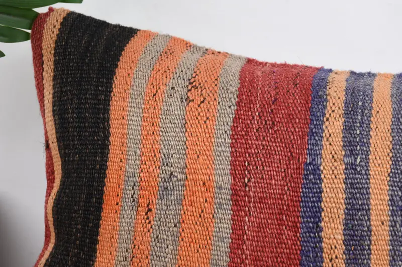 Vintage Pillow, Pillow for Couch, Outdoor Throw Pillow, Vintage Kilim Throw Pillow, Pillow Sham, 12x24 Green Pillow Cover - 2