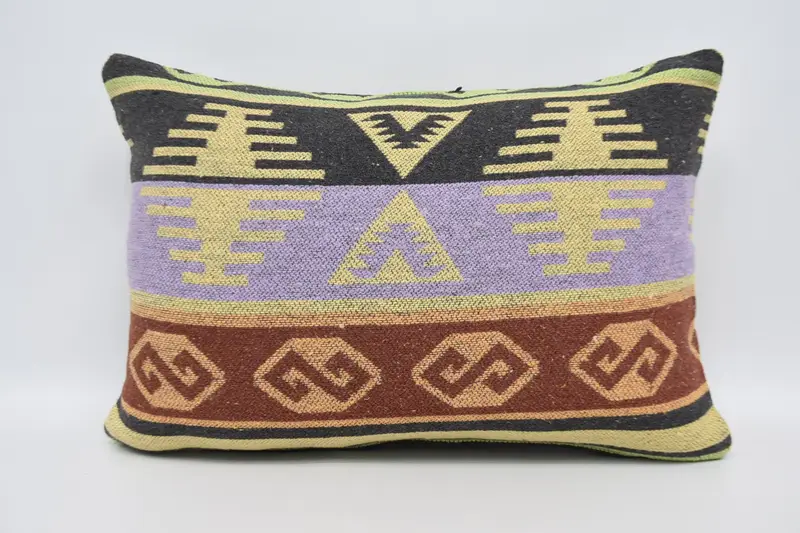 Comfy Throw Pillow Sham, 16x24 Yellow Pillow, Pillow Case, Personalized Gift Pillow Cushion Cover, Pillow for Sofa, Kilim Pillow, Vintage Pillow - 5