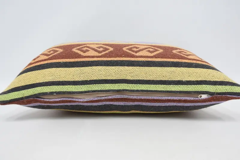 Comfy Throw Pillow Sham, 16x24 Yellow Pillow, Pillow Case, Personalized Gift Pillow Cushion Cover, Pillow for Sofa, Kilim Pillow, Vintage Pillow - 6