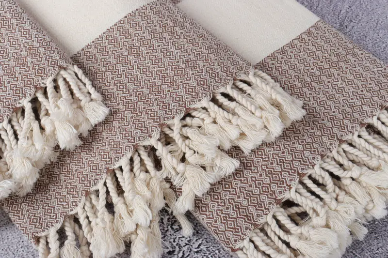 Soft towel, Large Turkish Towel, 68x36 Cotton Diamond Towel, Handmade Gift, Personalized Beach Towel, Bachelorette Favors Beach, Housewarming Gift - 5
