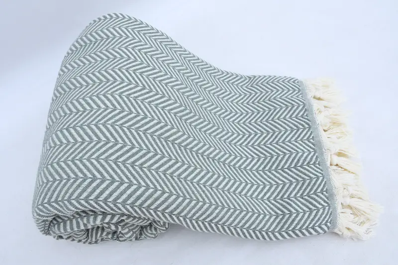 Organic Throw, Bridesmaid Gifts, 92x76 Cotton Chevron Towel, Bridal Shower Favors, Valentine Day Gift For Her, Turkish Blanket, Personalized Blanket - 7