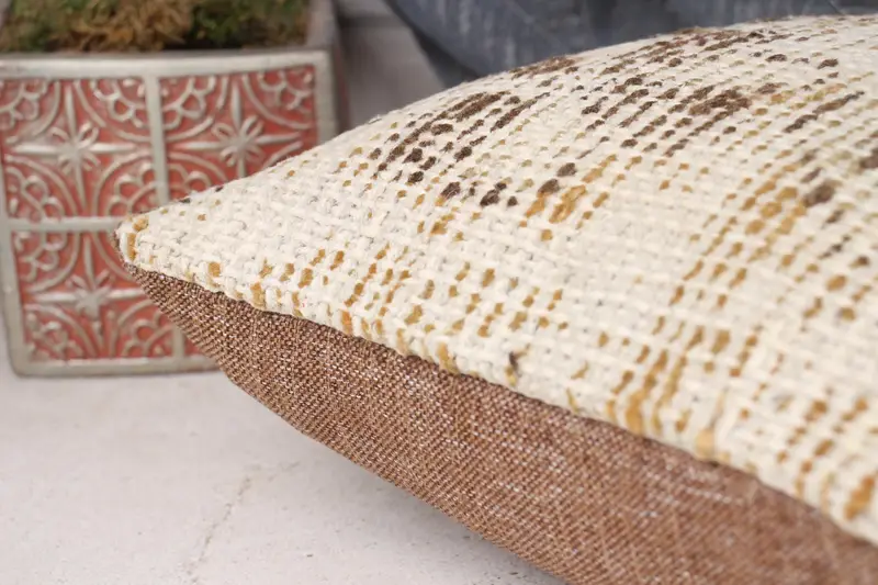 Turkish Pillow, Pillow for Sofa, Neutral Cushion Case, 12x12 Beige Cushion Case, Interior Designer Pillow, Pillow Sham - 7