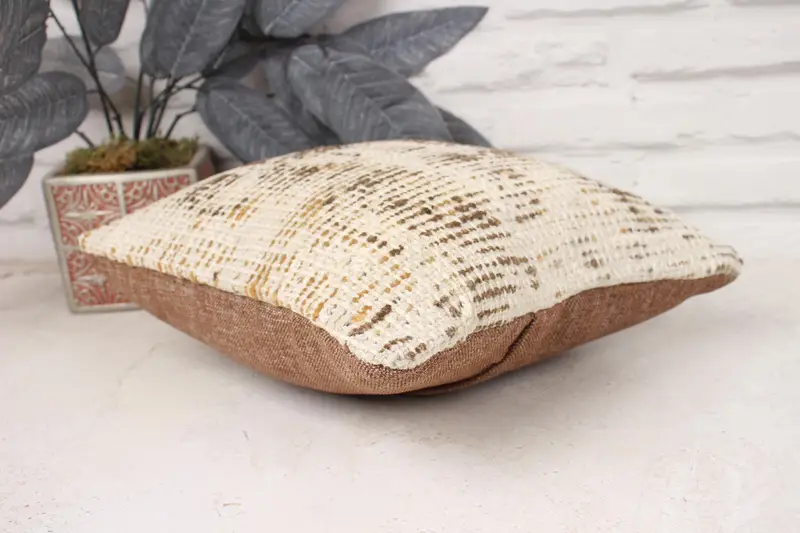 Turkish Pillow, Pillow for Sofa, Neutral Cushion Case, 12x12 Beige Cushion Case, Interior Designer Pillow, Pillow Sham - 6
