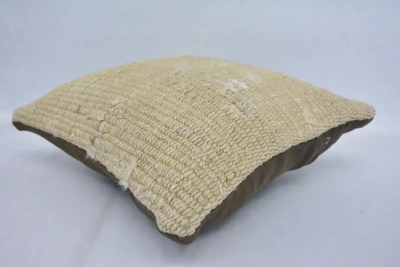 Pillow Sham, Pillow for Couch, Gift Pillow, 12x12 Beige Cushion Cover, Kilim Rug Pillow Case, Vintage Kilim Throw Pillow, Bed Cushion Cover - 6