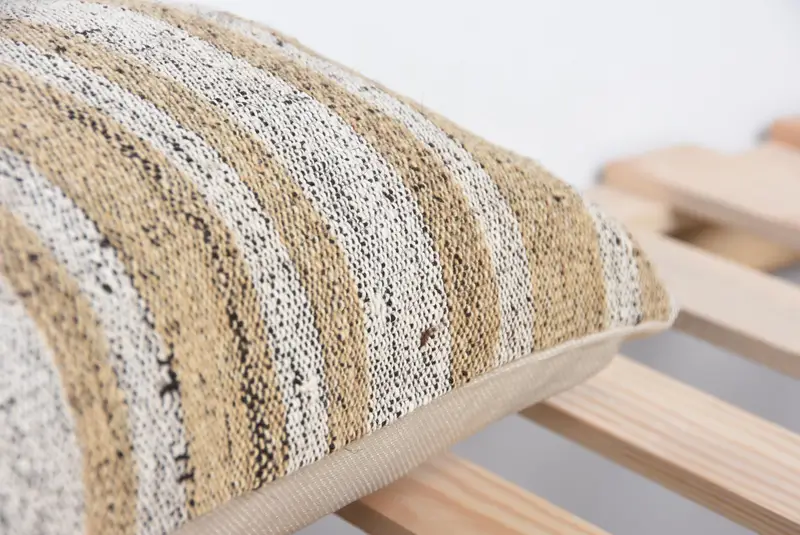 Kilim Pillow Cover, Bolster Pillow Cover, Authentic Cushion Cover, Antique Pillows, Pillow Sham, 12x36 Beige Pillow Sham, Pillow for Couch - 7