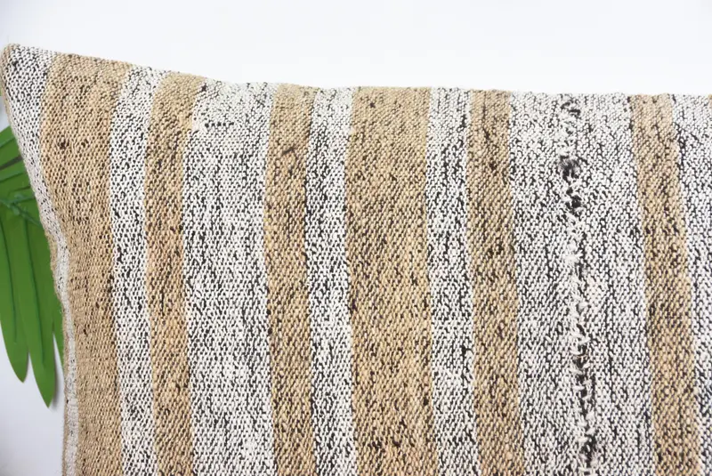 Kilim Pillow Cover, Bolster Pillow Cover, Authentic Cushion Cover, Antique Pillows, Pillow Sham, 12x36 Beige Pillow Sham, Pillow for Couch - 2