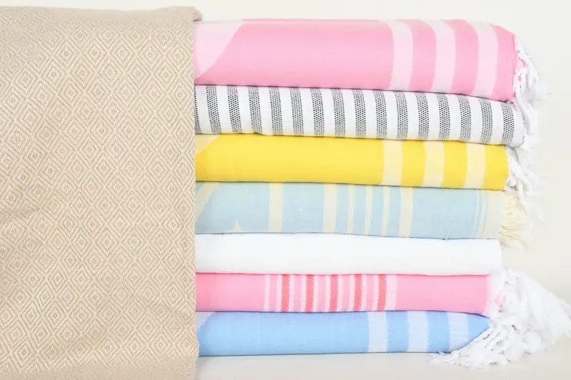 Turkish bath towel, Monogram Towels, 70x40 Cotton Set of 8 Towel, Bride Gift, Bridal Shower Favors, Beach Theme Wedding Gift, Turkish beach towel - 1