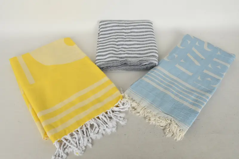 Turkish bath towel, Monogram Towels, 70x40 Cotton Set of 8 Towel, Bride Gift, Bridal Shower Favors, Beach Theme Wedding Gift, Turkish beach towel - 5
