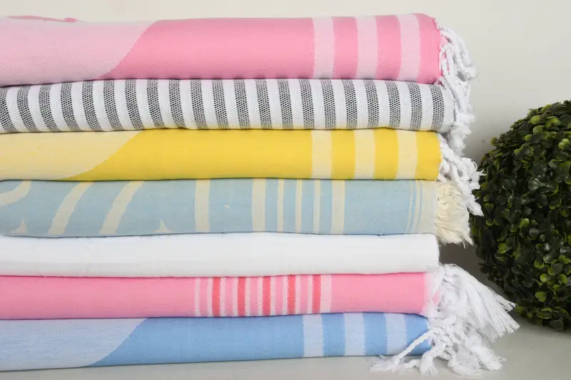 Turkish bath towel, Monogram Towels, 70x40 Cotton Set of 8 Towel, Bride Gift, Bridal Shower Favors, Beach Theme Wedding Gift, Turkish beach towel - 3