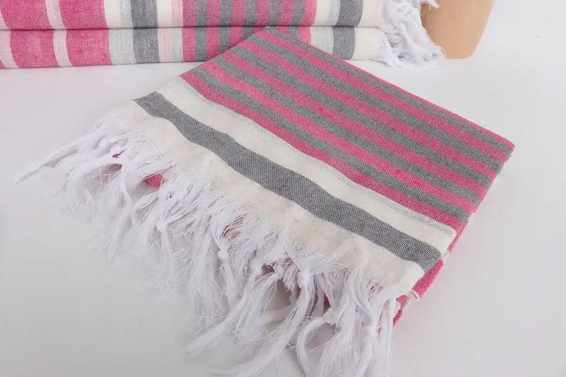Wedding Gifts Towel, Absorbent towel, 68x40 Cotton Striped Towel, Handmade Turkish hammam towel, Personalized Gift For Her, Quick-dry peshtemal - 5