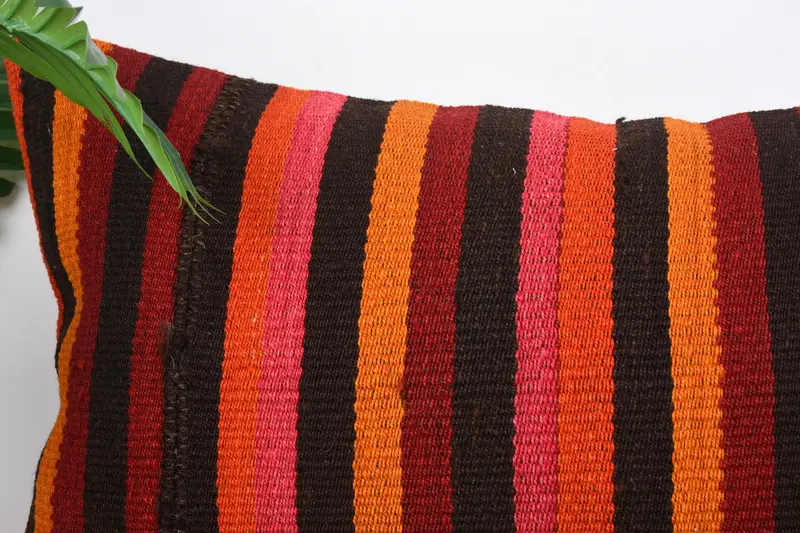 16x24 Red Pillow, Vintage Kilim Throw Pillow, Cushion, Boho Pillow Sham Cover, Pillow for Couch, Sofa Pillow Sham, Retro Pillow Sham - 2