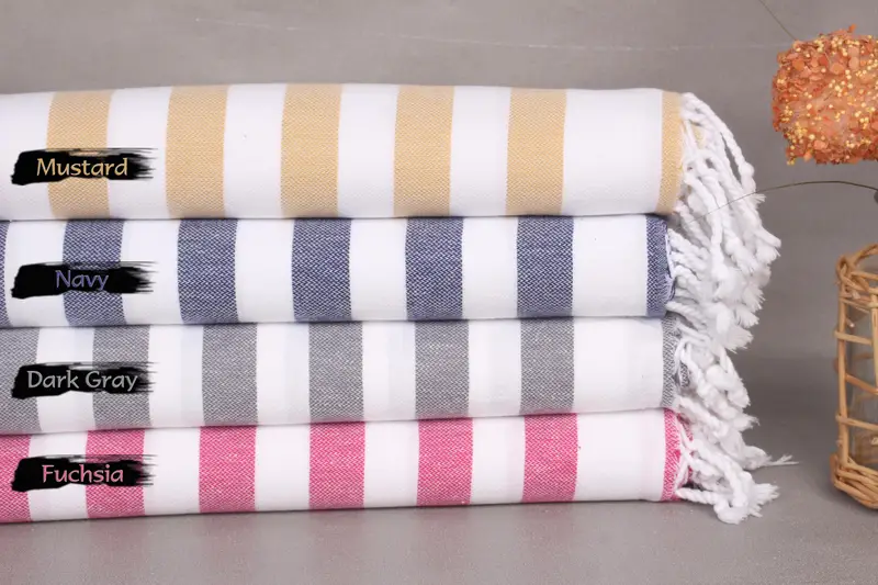 Gift Boxes Organic Cotton Towel, 36x67 Inches, Beach Towel, Fouta