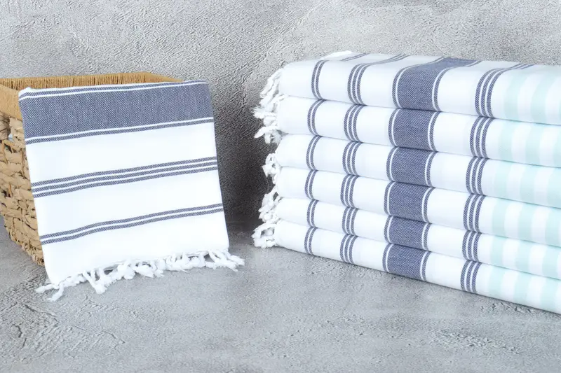 Wedding Gifts Towel, Merry Christmas Gifts, 70x40 Cotton Striped Towel, Bachelor Gifts, Personalized Towel, Lightweight Turkish towel for beach - 3