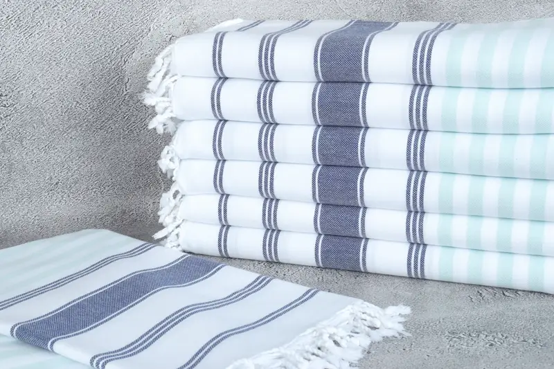 Wedding Gifts Towel, Merry Christmas Gifts, 70x40 Cotton Striped Towel, Bachelor Gifts, Personalized Towel, Lightweight Turkish towel for beach - 2