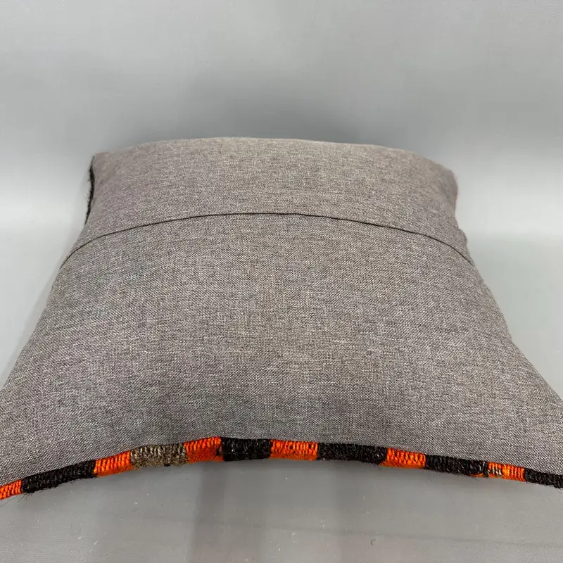 18x18 Orange Pillow, Gift Pillow, Kilim Pillow, Rustic Cushion Case, Pastel Cushion Cover, Home Decor Pillow, Traditional Pillow Sham, Pillow - 7