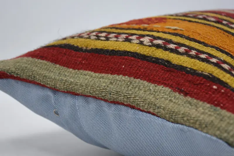 Antique Pillows, Sofa Pillow Sham, Vintage Pillow, Pillow Case, 12x36 Orange Pillow Case, Kilim Pillow Cover, Custom Cushion Case - 5