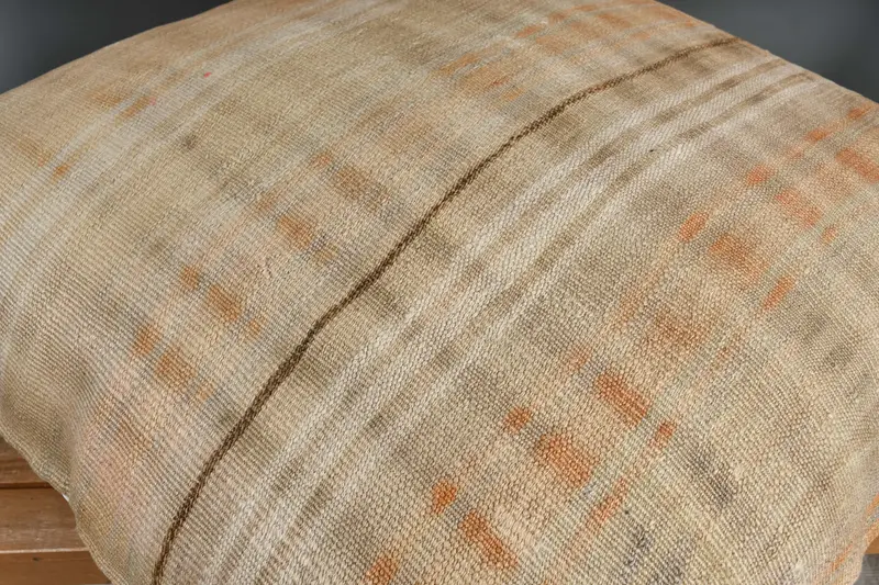 Vintage Kilim Throw Pillow, Pillow, Throw Kilim Pillow, Boho Pillow Sham Cover, Hippie Throw Cushion Cover, Cozy Throw Cushion, 32x32 Beige Cushion - 4