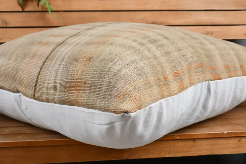 Vintage Kilim Throw Pillow, Pillow, Throw Kilim Pillow, Boho Pillow Sham Cover, Hippie Throw Cushion Cover, Cozy Throw Cushion, 32x32 Beige Cushion - 3