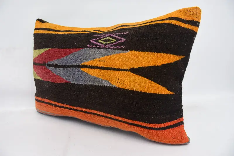 Boho Pillow Sham Cover, Pastel Pillow Case, Gift Pillow, Art Deco Cushion Cover, 16x24 Brown Cushion, Pillow Sham, Vintage Pillow - 4