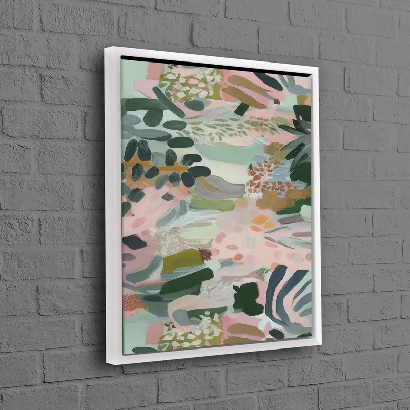 モダンボヘミアン抽象キャンバスプリント - エレガントなウォールアート