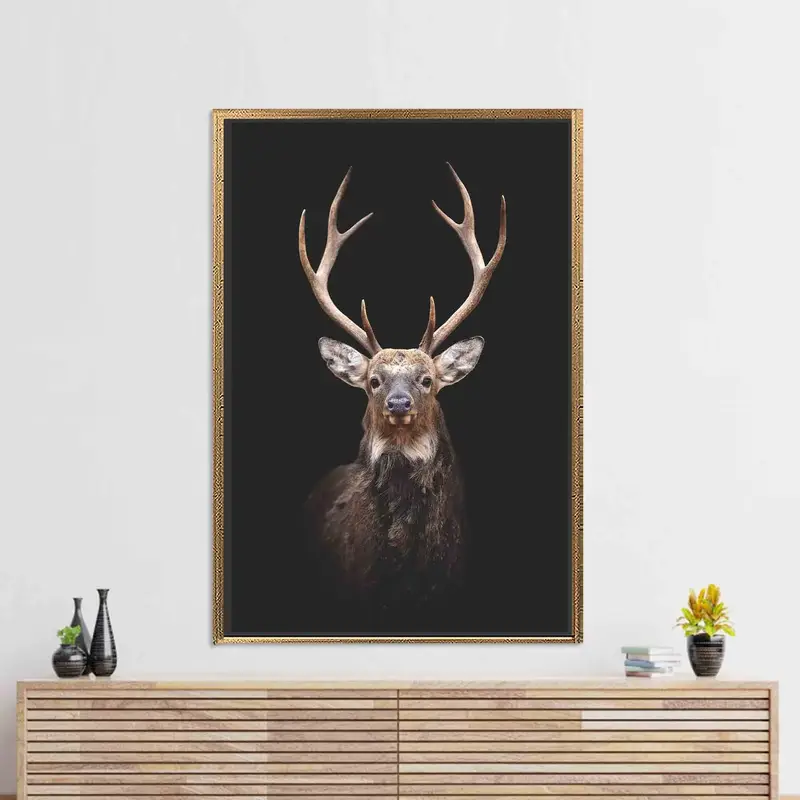 Elegant Deer Canvas Print: Farmhouse Decor, Trendy Gift