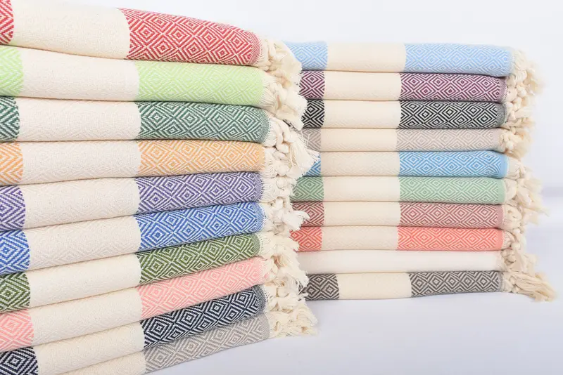 Hand Size Towels, Custom Turkish Towel, Personalized Hand Towel, Gym Towel, Wedding Favors, 36x20 Cotton Diamond Towel, Monogram Kitchen Towel - 2