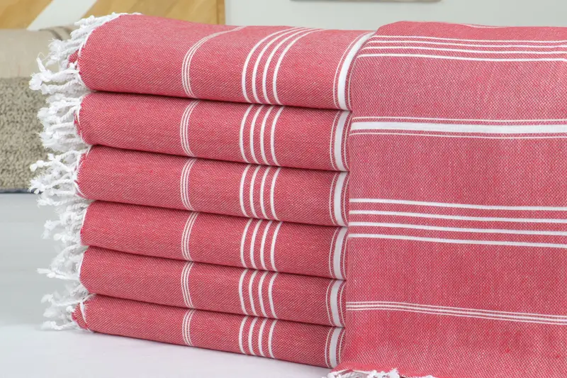 Turkish Cotton Throw Blanket, Bohemian Bedspread, Custom Blanket, Housewarming Gift, 96x80 Cotton Striped Towel, Personalized Gifts, Organic Throw - 2