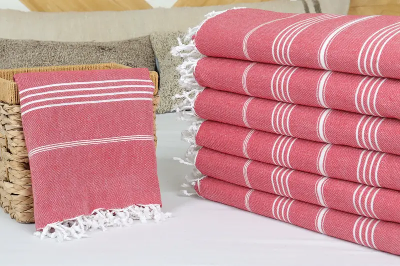 Turkish Cotton Throw Blanket, Bohemian Bedspread, Custom Blanket, Housewarming Gift, 96x80 Cotton Striped Towel, Personalized Gifts, Organic Throw - 4