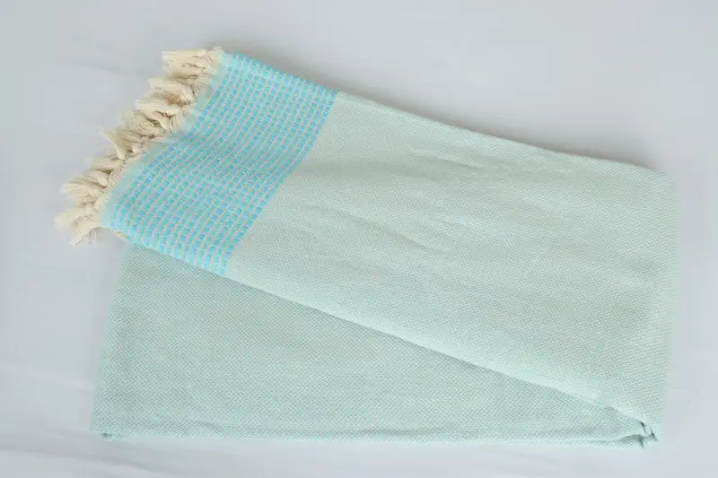 Turkish Blanket Queen, Wedding Favors, Decorative Blanket, Personalised Gift, 96x92 Cotton Striped Towel, Bachelorette Party Favors - 6