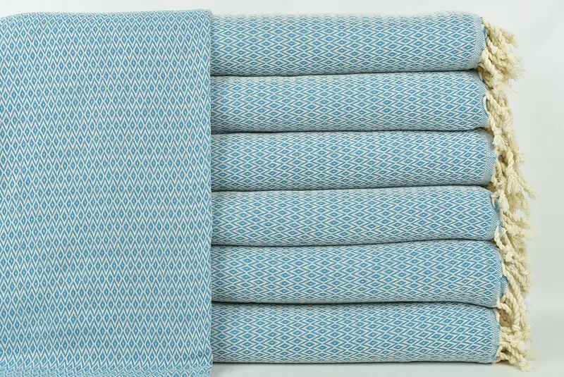 Regalos de soltera, mantel de Navidad, regalo de inauguración de la casa, favores de bodas, etiquetas de regalo de Navidad, toalla de diamante de algodón de 96x80, cama turca. - 1