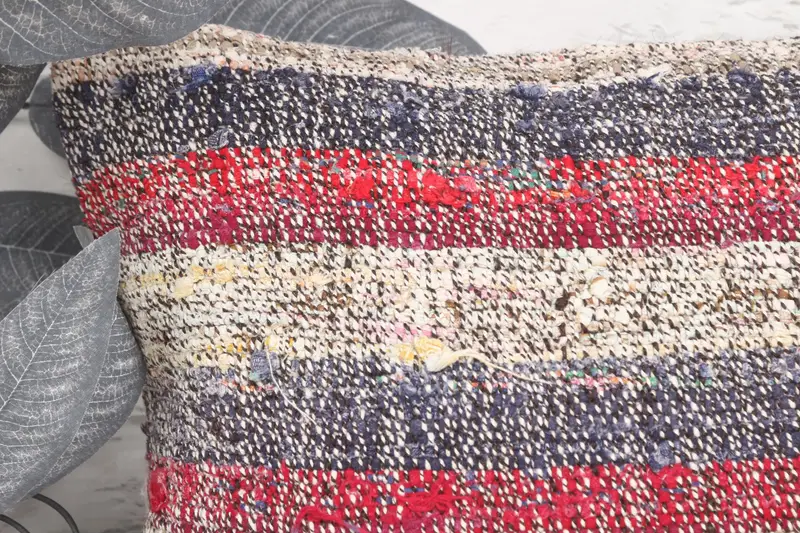 Ethnical Kilim Rug Pillow, Interior Designer Pillow, Pillow Case, Neutral Throw Cushion Cover, Kilim Cushion Sham, 16x16 Red Cushion Cover - 2