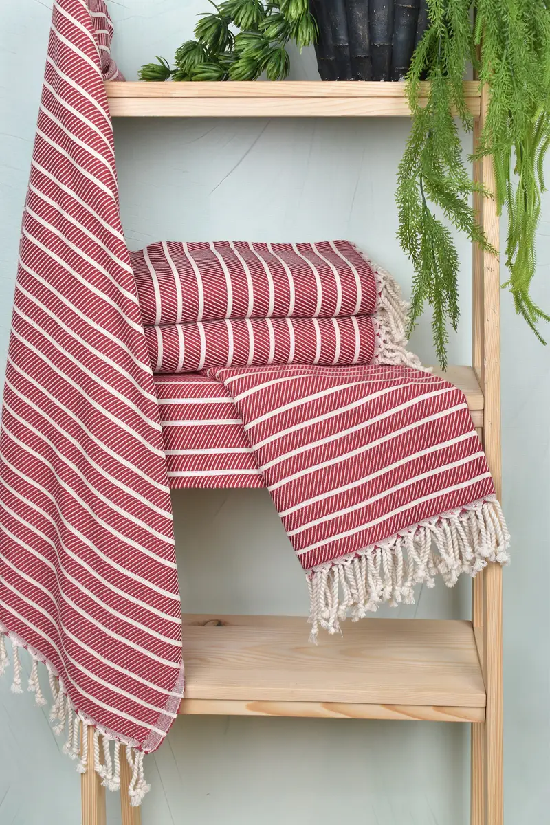 70x40 Bamboo Striped Towel, Custom Gift, Personalized Wedding Gift For Couple, Personalized Turkish Towel, Bridesmaid Gifts, Wedding Towel - 6