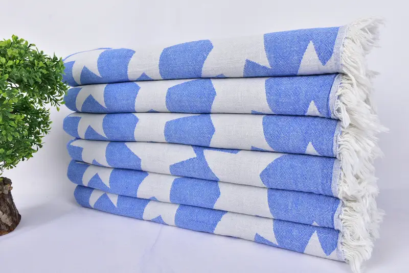 Best Friend Gift Ideas, Quick-dry towel, Custom Beach Towel, Travel Towel, 68x36 Cotton Star Design Towel, Gifts For Him, Turkish Bath Towel USA - 3