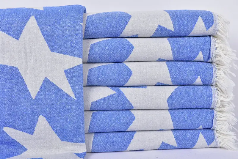 Best Friend Gift Ideas, Quick-dry towel, Custom Beach Towel, Travel Towel, 68x36 Cotton Star Design Towel, Gifts For Him, Turkish Bath Towel USA - 1