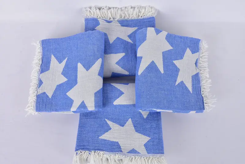 Best Friend Gift Ideas, Quick-dry towel, Custom Beach Towel, Travel Towel, 68x36 Cotton Star Design Towel, Gifts For Him, Turkish Bath Towel USA - 6