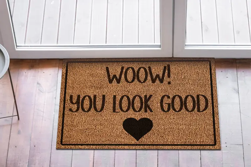 Eleganter bedruckter Teppich: trendiges, motivierendes, Wow-Design