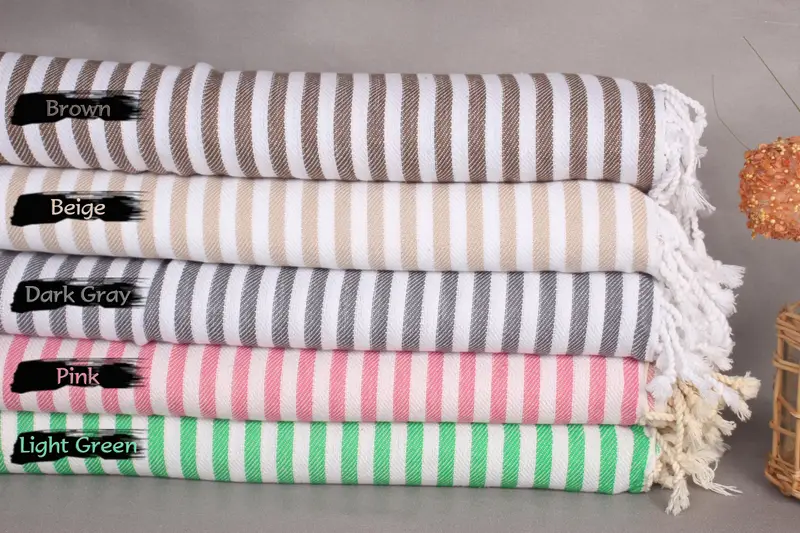 Personalized Wedding Gift For Couple, Wedding Favors, Turkish Blanket, 104x76 Cotton Striped Towel, Monogram Blanket, Best Wedding Gift - 2