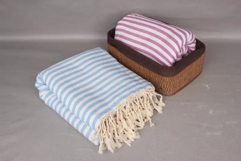Personalized Wedding Gift For Couple, Wedding Favors, Turkish Blanket, 104x76 Cotton Striped Towel, Monogram Blanket, Best Wedding Gift - 7