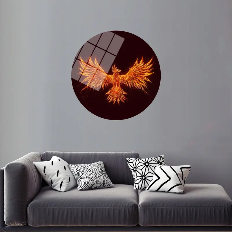 Elegant Abstract Phoenix Bird Canvas Print - Vibrant Decor