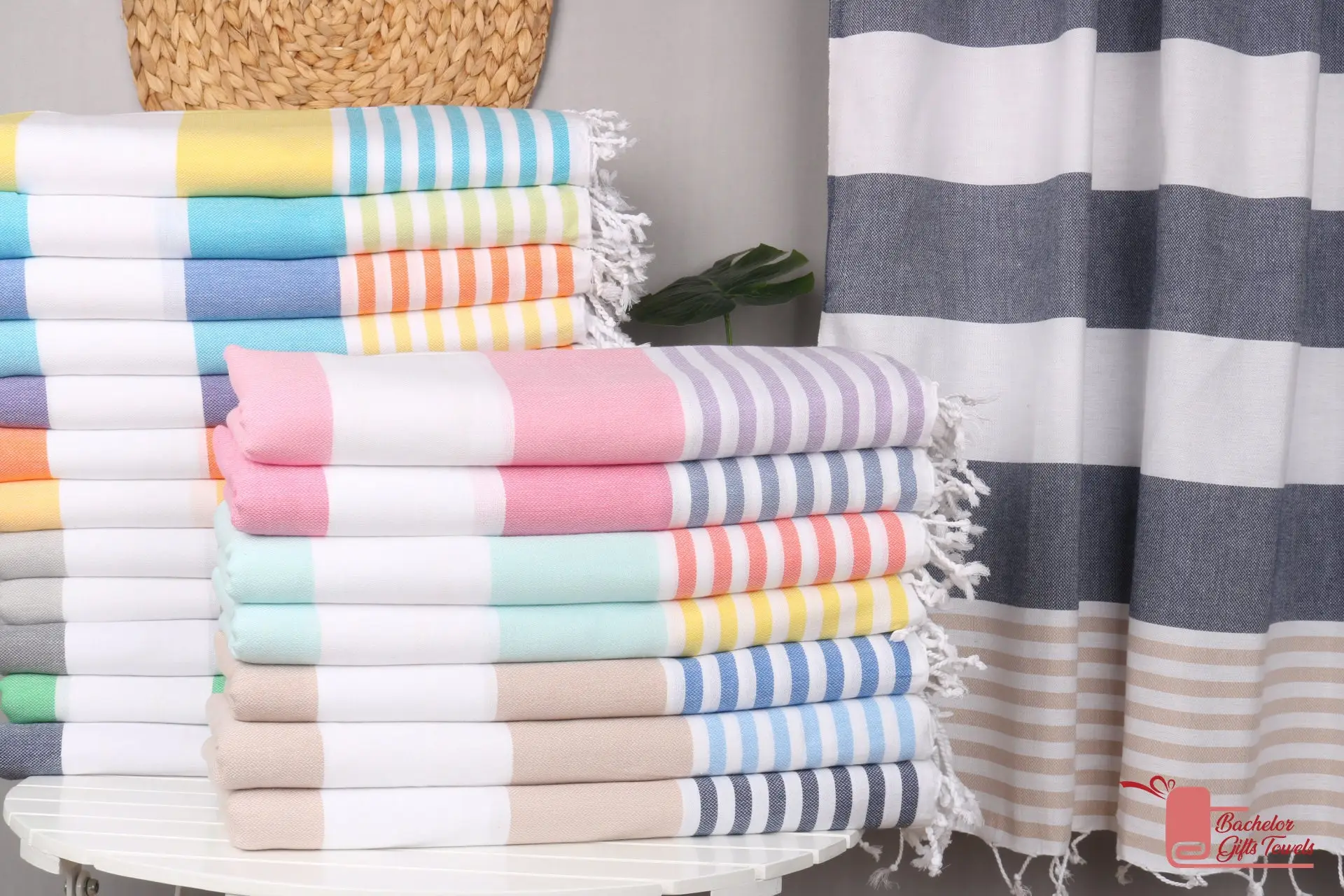 Cotton Striped Towel 40x70, Handmade Gift, Turkish Hand Towel - 1