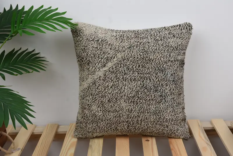 Interior Designer Pillow, Pillow Sham, 16x16 Beige Cushion Cover, Decorative Bolster Pillow Cover, Kilim Pillow Cover, Turkish Pillow - 1
